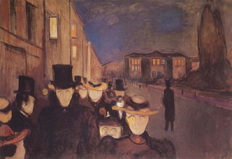 Edvard Munch Spring Evening on Karl Johan Street